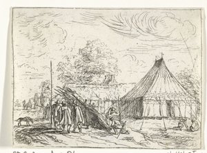 Soldiers near a Tent